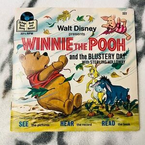 Vintage Winnie the Pooh & the Blustery Day read-along book and Record - #327